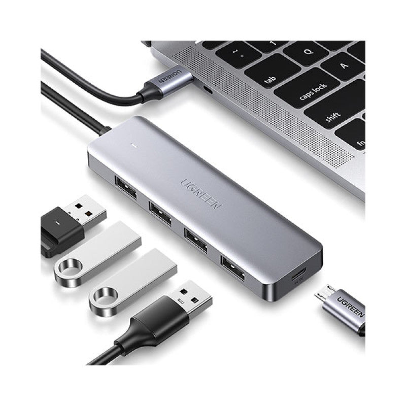 موزع USB 3.0 من UGREEN مزود بأربعة منافذ مع امتداد USB-C متوافق مع Steam Deck