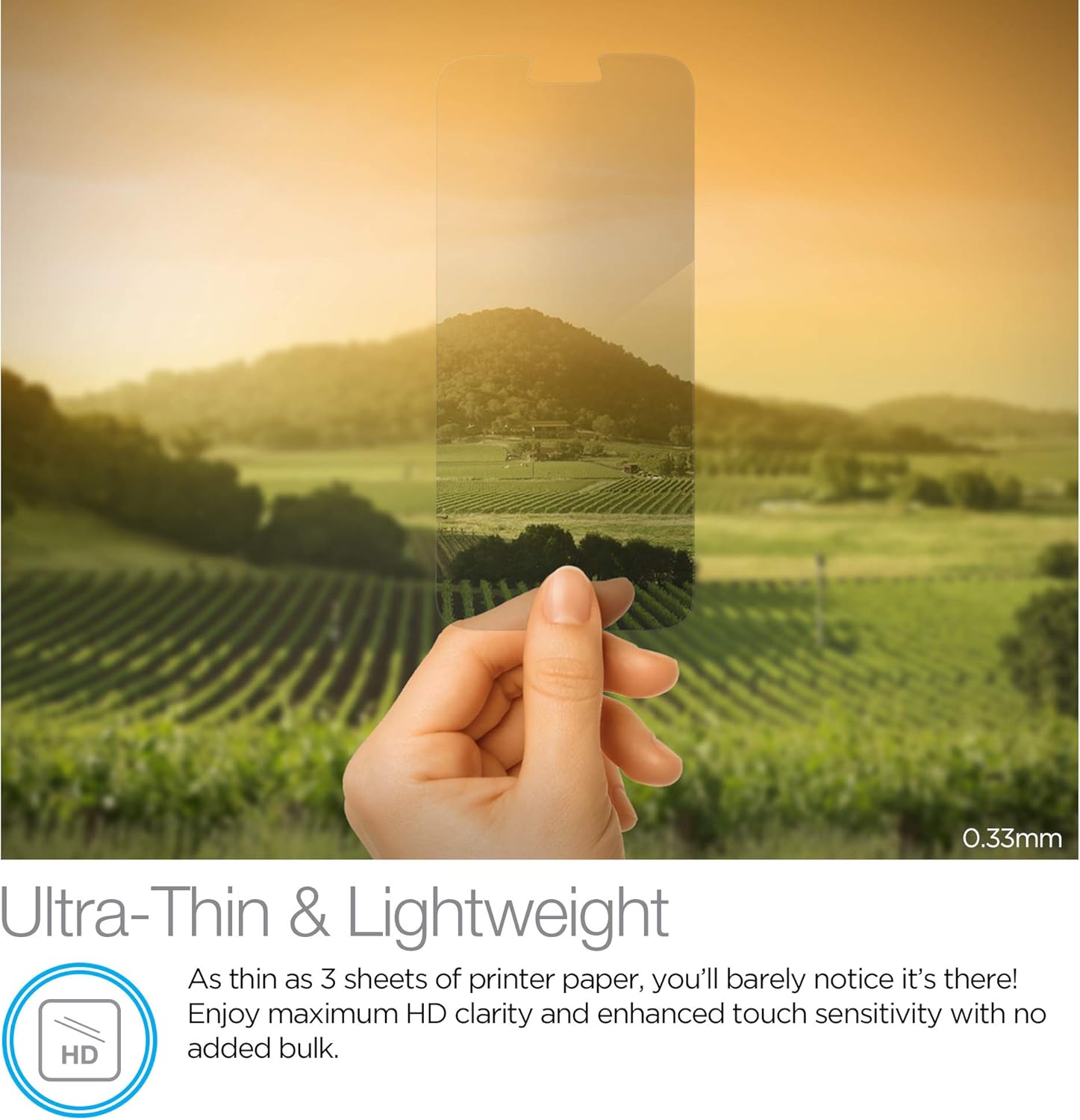 Naztech Premium HD Tempered Glass Screen Protector [Anti-Fingerprint & Built-in Shatter Prevention] Compatible For iPhone 8/ 7/ 6s - Easy Installation