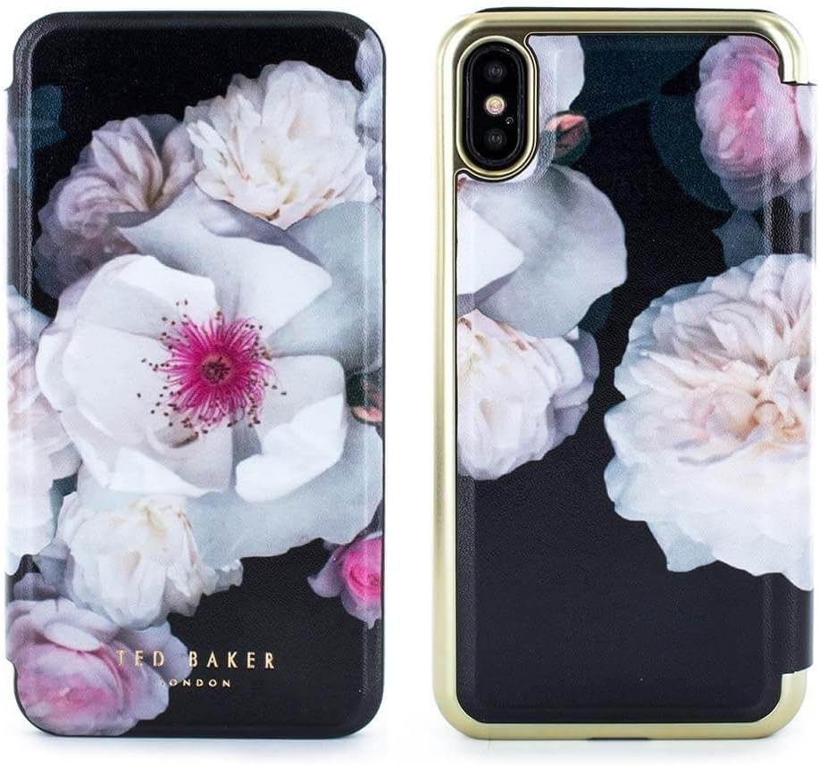 Ted Baker - Mirror Folio Case for iPhone X- NALIBISE - Chelsea Black