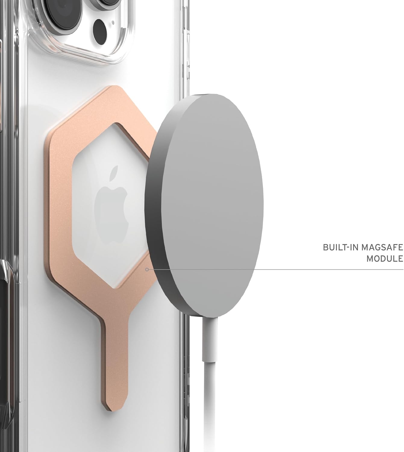 UAG iPhone 16 Pro Max Case 6.9" Plyo - Rugged Shockproof Clear, Ice/Rose Gold