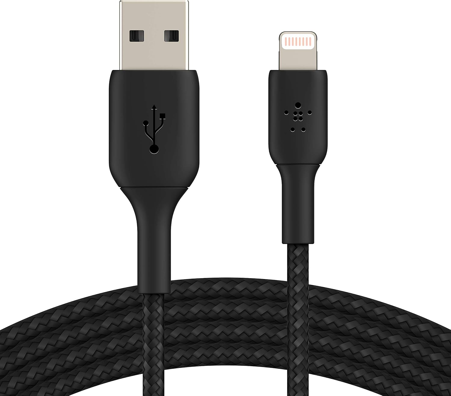Belkin BoostCharge Braided Lightning to USB-A Cable 6.6' Black