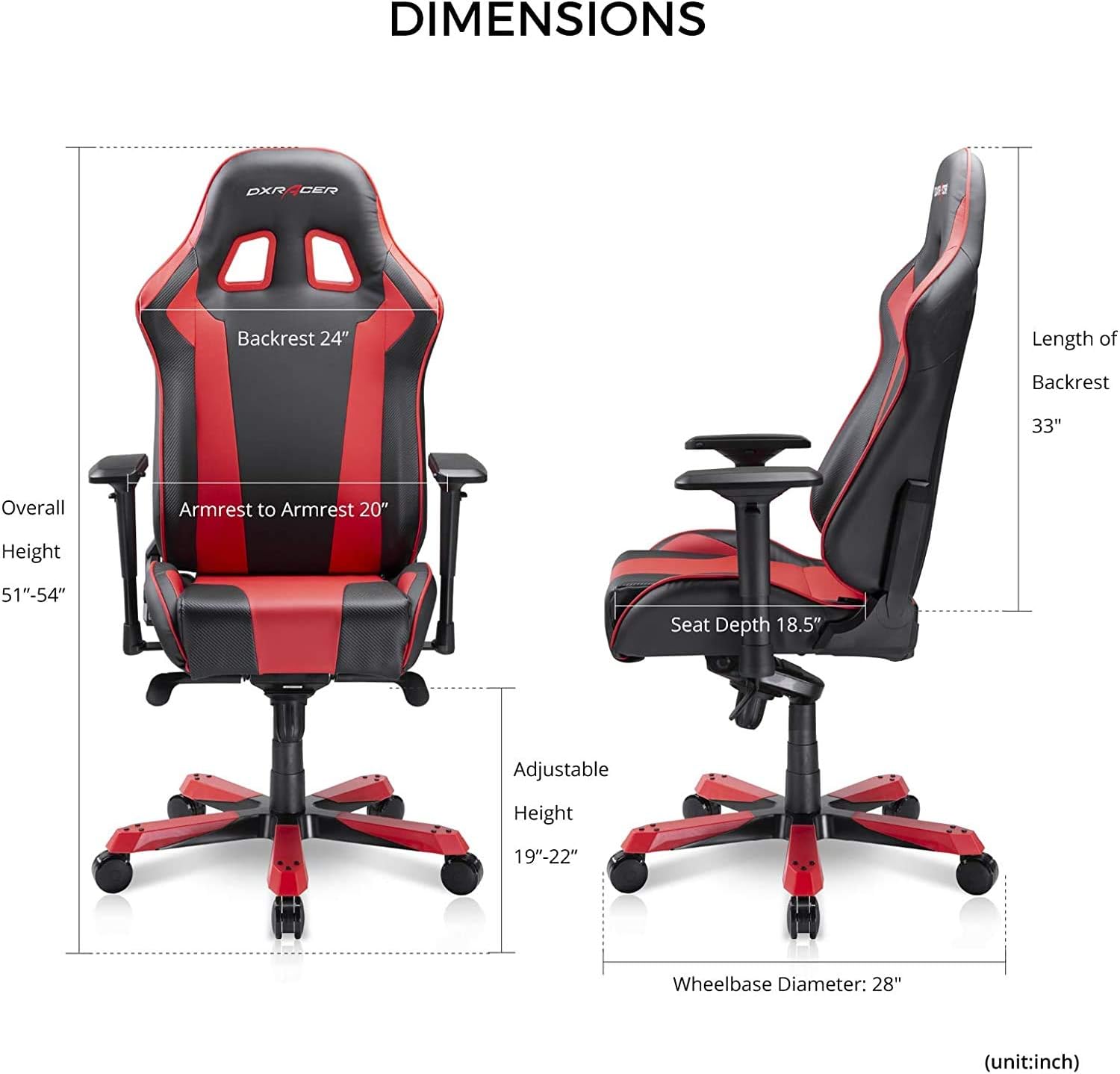 DXRacer King Series Gaming Chair – Black/Red
