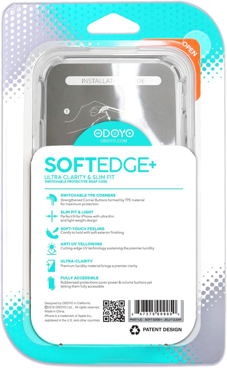 ODOYO SOFT EDGE+ FOR IPHONE XS MAX 6.5'' JELLY CLEAR