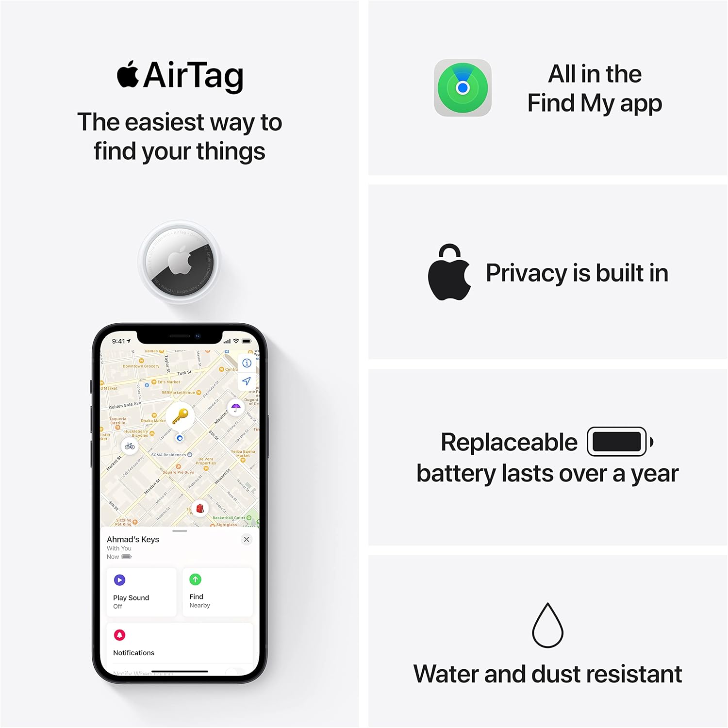 Apple AirTag 4 Pack - White