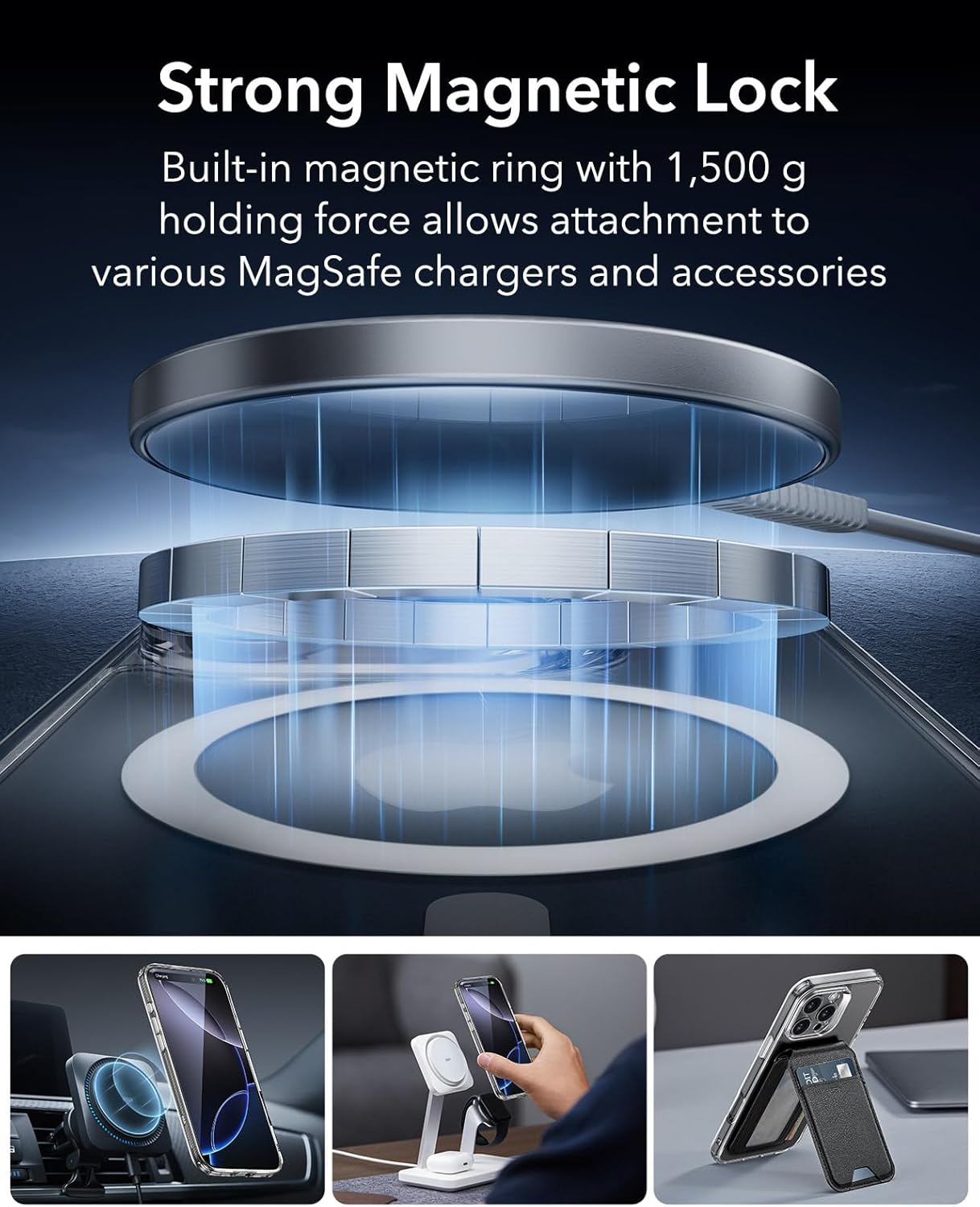 جراب ESR لهاتف iPhone 16 Pro، جراب شفاف غير لامع، متوافق مع MagSafe Clear