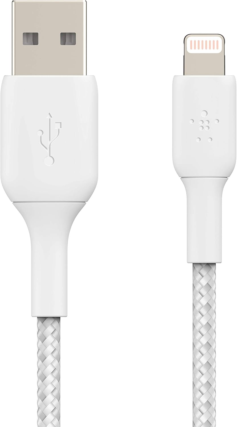 Belkin 3m Boost Charge Braided Lightning to USB-A Cable White