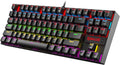 لوحة مفاتيح الألعاب الميكانيكية Redragon Kumara K552RGB-1 - إضاءة خلفية RGB، مفاتيح زرقاء