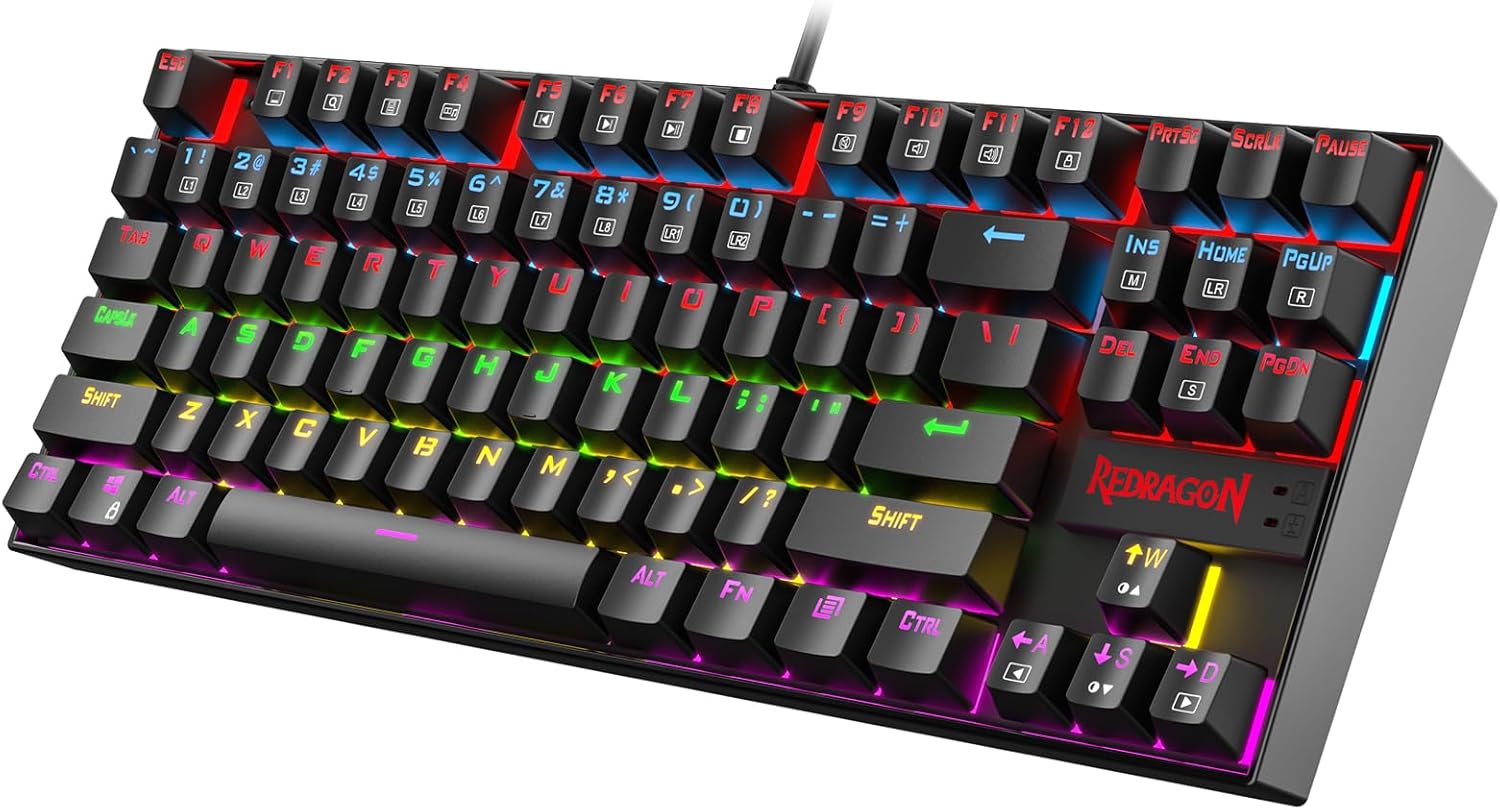Redragon Kumara K552RGB-1 Mechanical Gaming Keyboard – RGB Backlit, Blue Switches