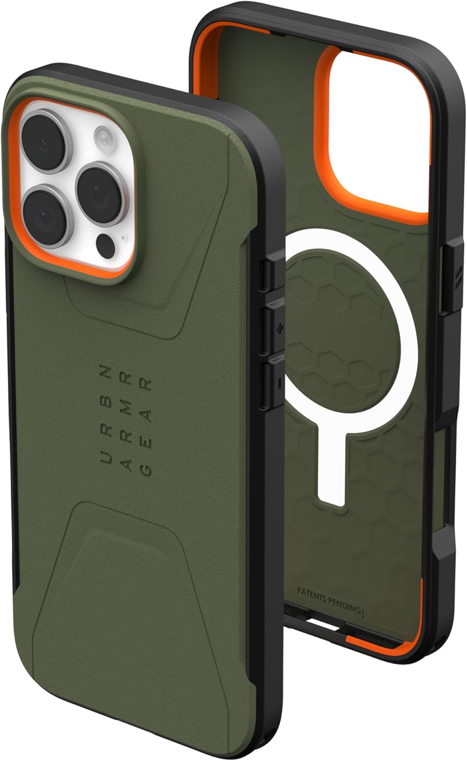 URBAN ARMOR GEAR UAG Designed for iPhone 16 Pro Max Case 6.9" Civilian - Compatible with MagSafe Charging Rugged Slim Sleek Shockproof Anti-Slip Military Grade Protective Cover, Olive Drab