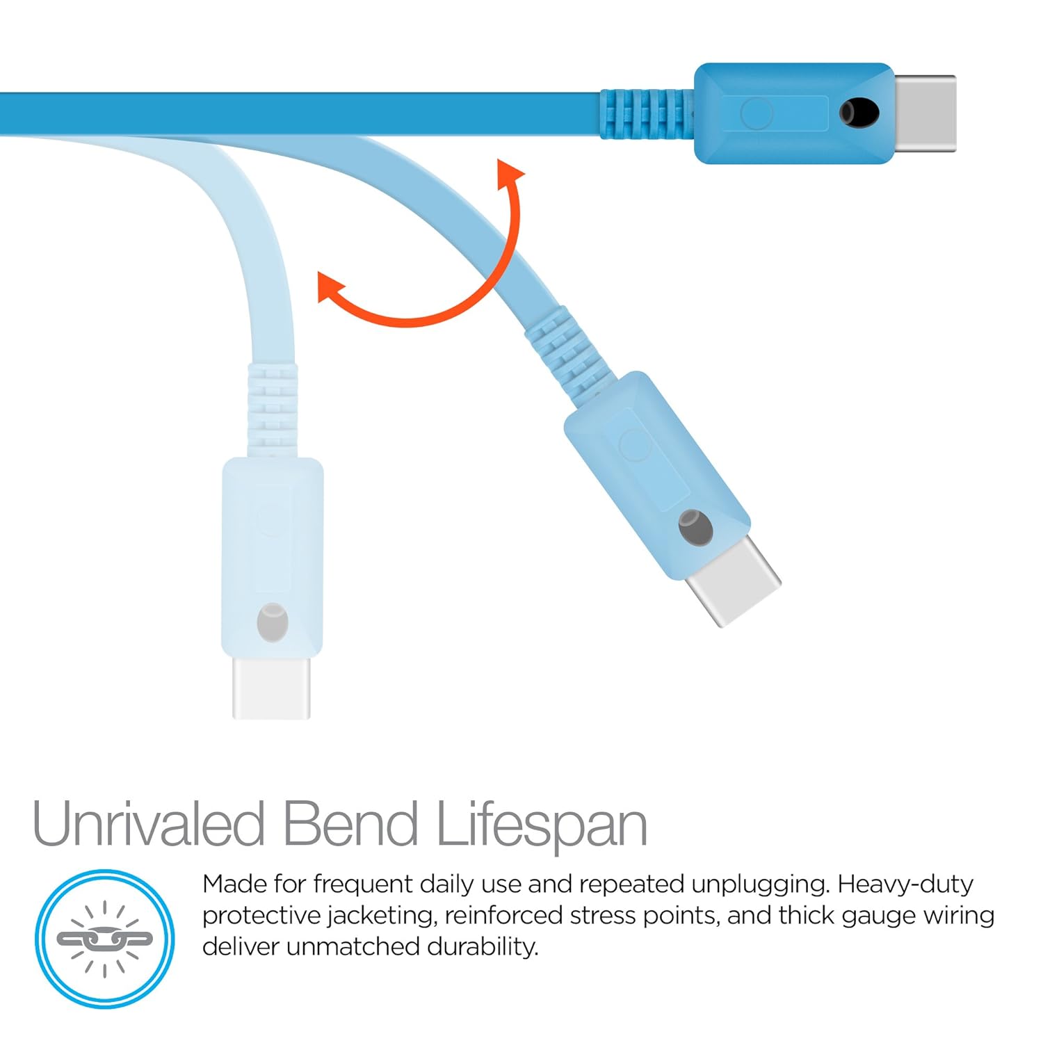Naztech-Lighted USB-C, 2.0 High Speed Charge & Sync Cable - w/LED Flashlight