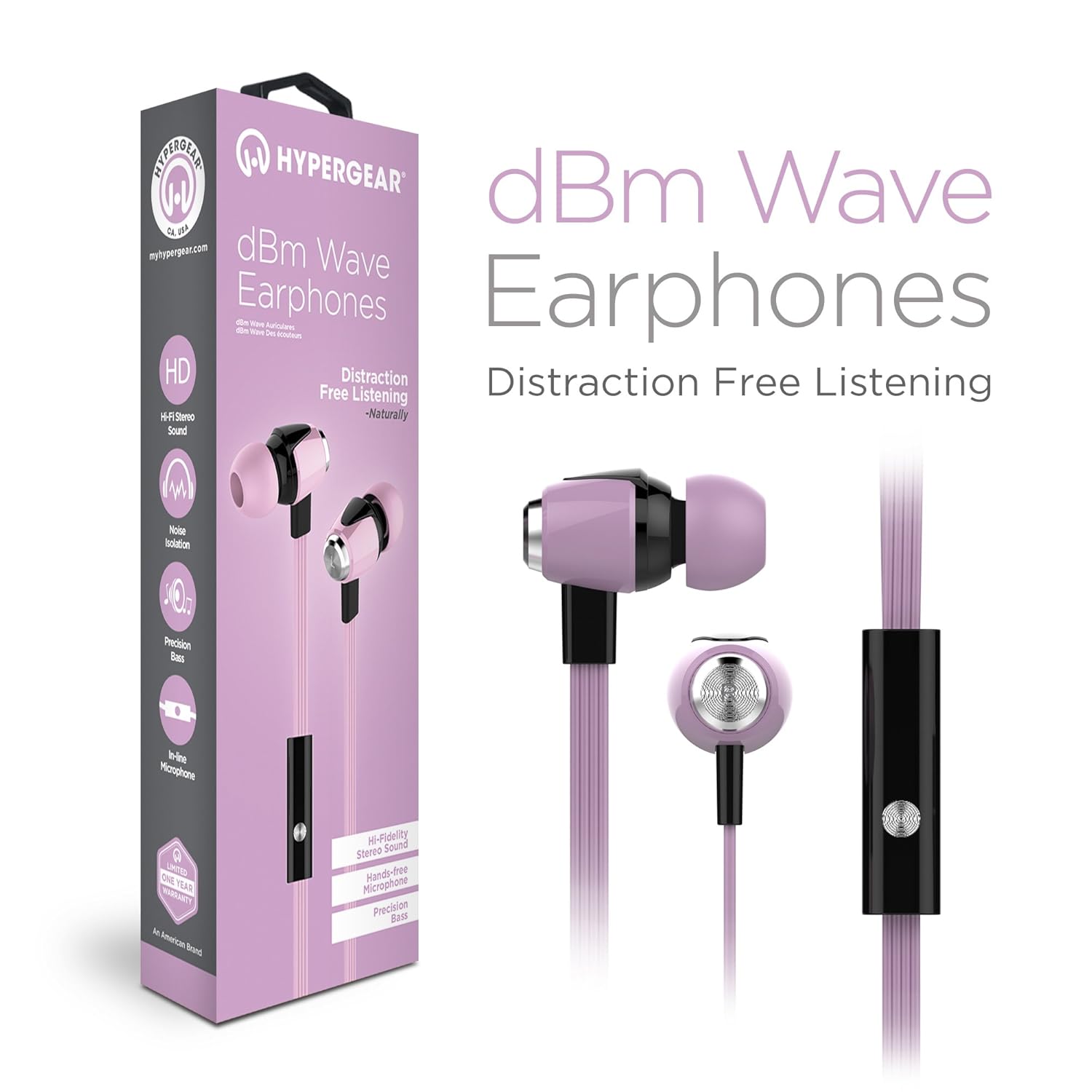 HyperGear dBm Special Edition Pastel Earphones (Rose)