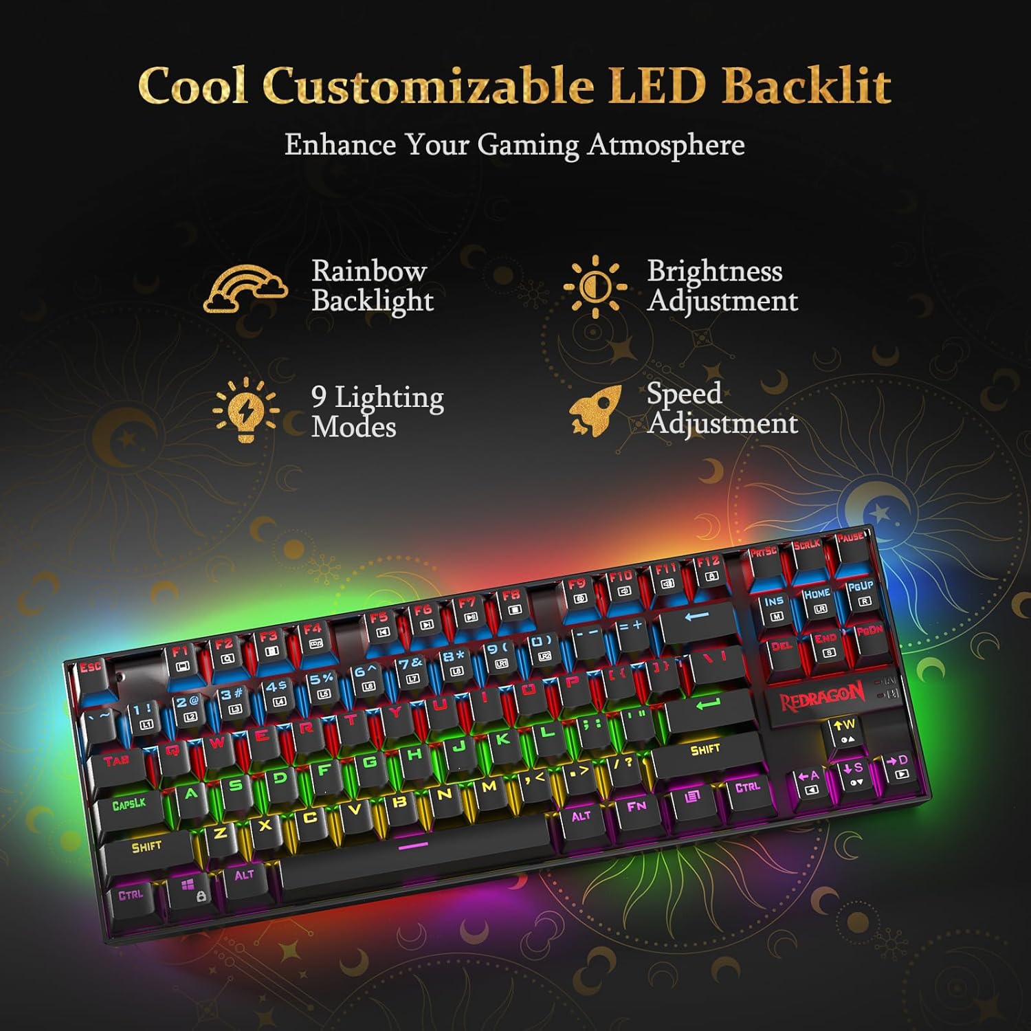 Redragon Kumara K552RGB-1 Mechanical Gaming Keyboard – RGB Backlit, Blue Switches