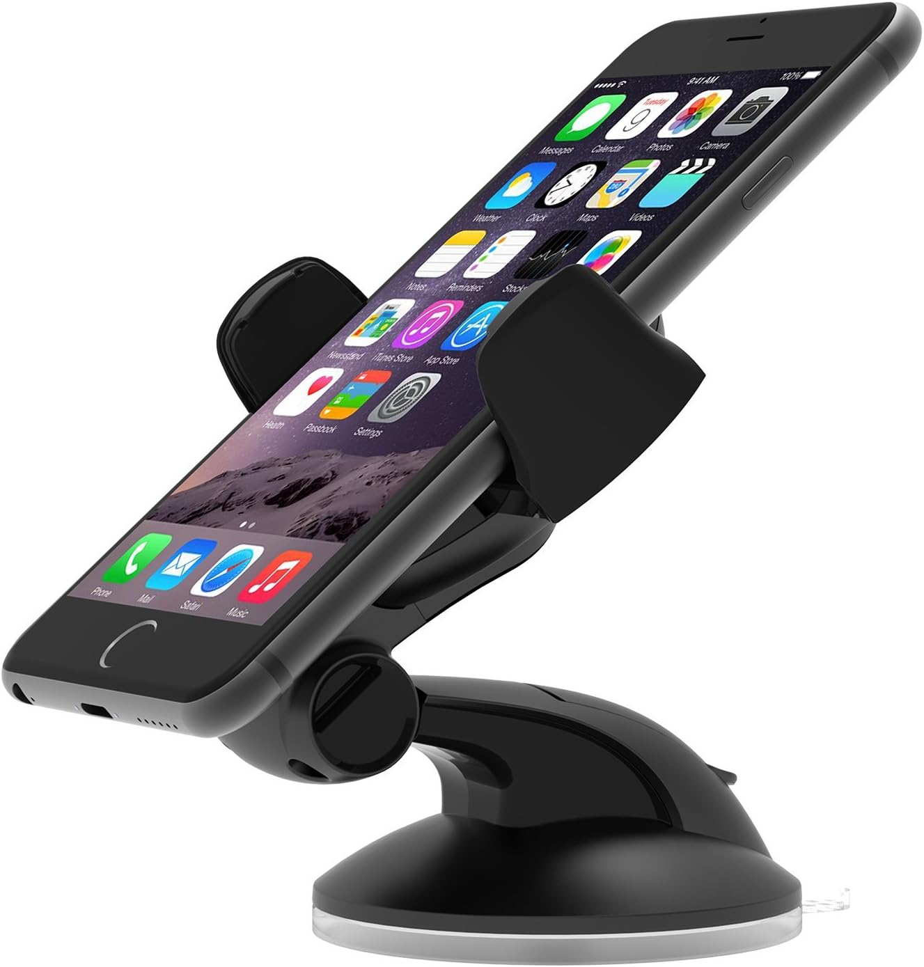iOttie Easy Flex 3 Car Mount Holder for iPhone 7/6s/6, Samsung Galaxy S9 S9 Plus S8 Edge S7 S6 - Retail Packaging – Black