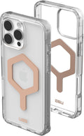 جراب UAG لهاتف iPhone 16 Pro Max مقاس 6.9 بوصة من مادة Plyo - مقاوم للصدمات، شفاف، ذهبي ثلجي/وردي