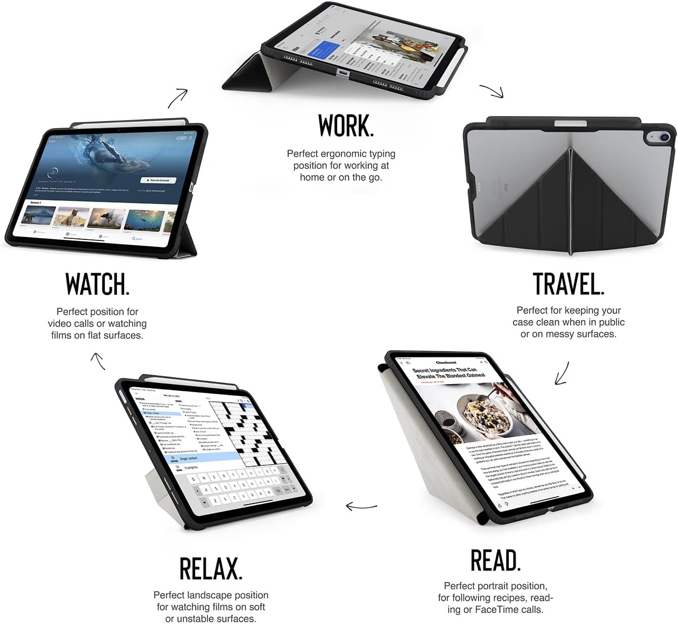 Pipetto iPad Air13 (2024) OrigamiNo3 Pencil CaseBLK