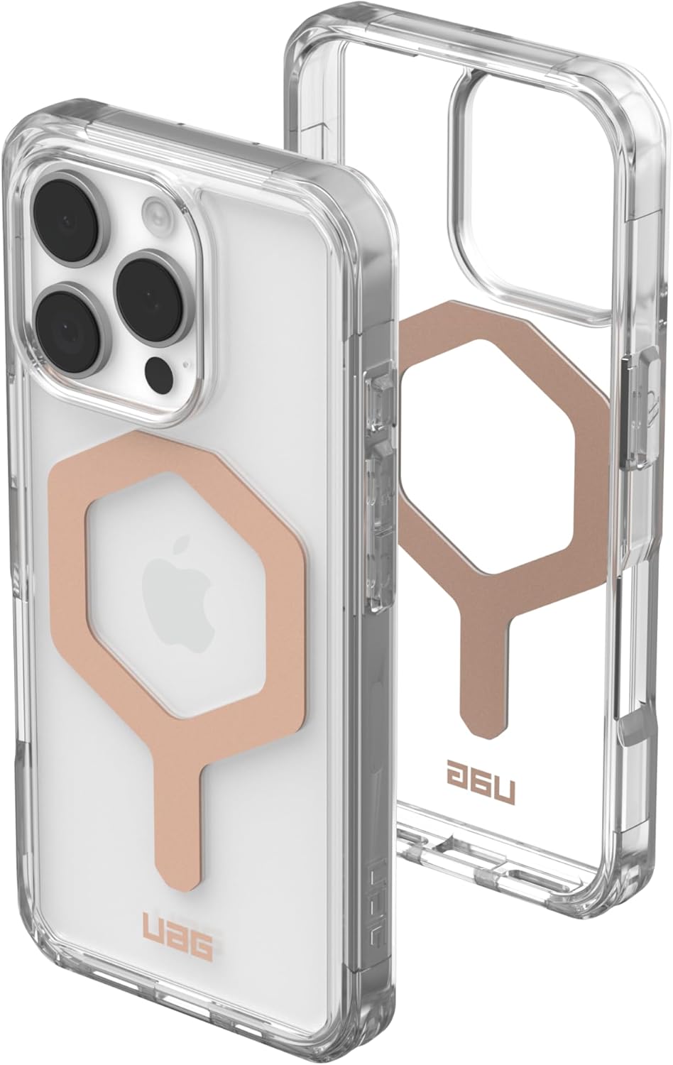 UAG iPhone 16 Pro Case 6.3" Plyo - Rugged Slim Clear Shockproof, Ice/Rose Gold
