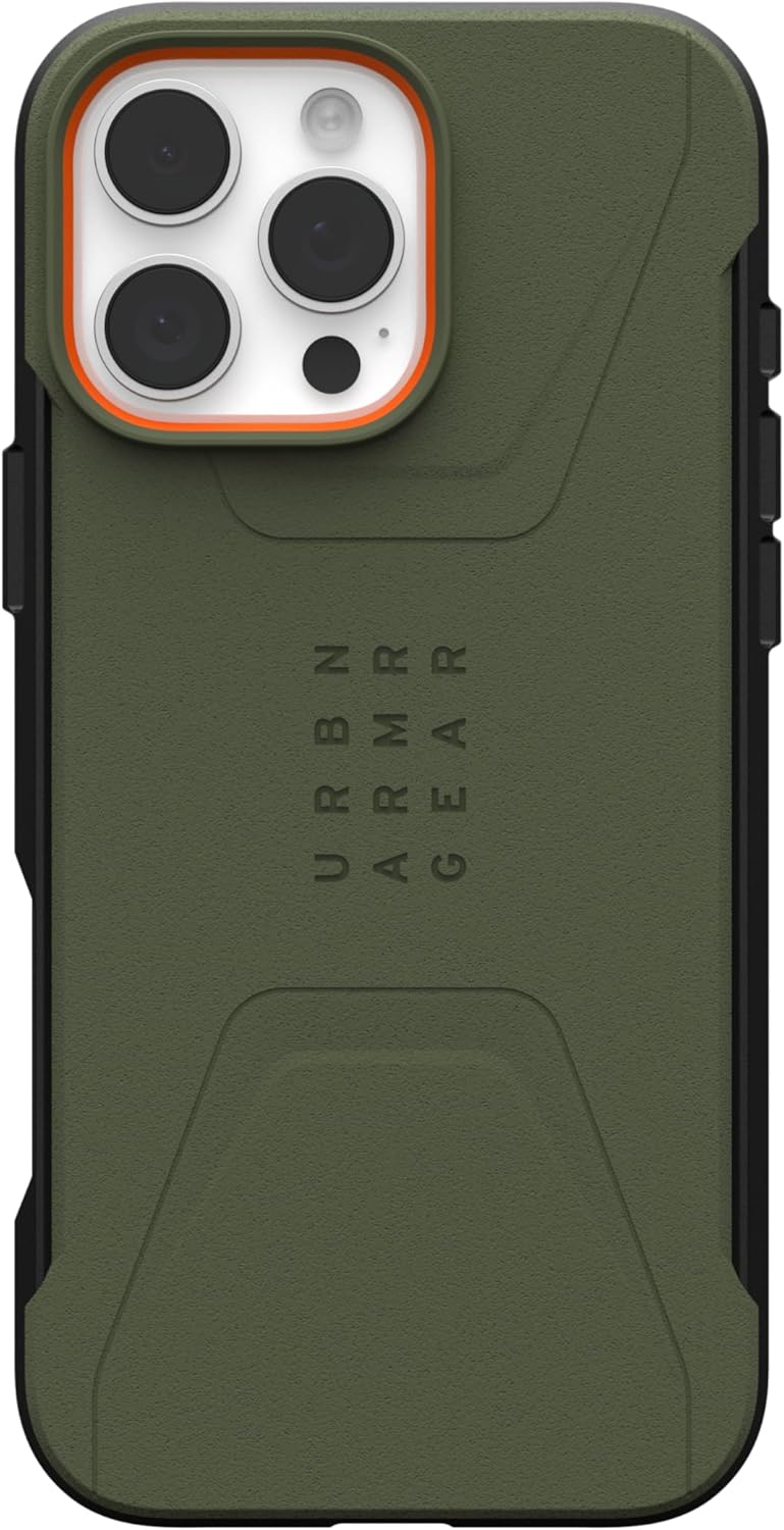 URBAN ARMOR GEAR UAG Designed for iPhone 16 Pro Max Case 6.9" Civilian - Compatible with MagSafe Charging Rugged Slim Sleek Shockproof Anti-Slip Military Grade Protective Cover, Olive Drab