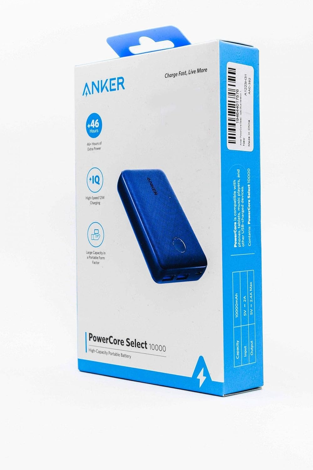 بنك الطاقة Anker PowerCore Select (10000 مللي أمبير، أزرق)