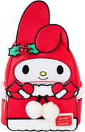 حقيبة ظهر Loungefly الجلدية الصغيرة - تصميم عطلة الشتاء من Sanrio My Melody