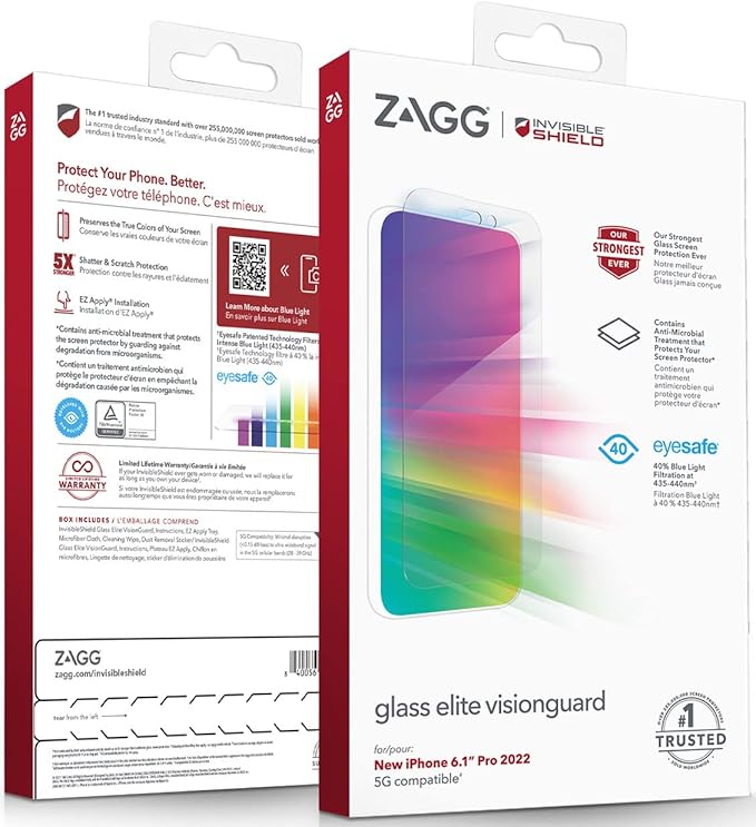 زاج إنفيزيبل شيلد جلاس إيليت فيجن جارد، آيفون 14 برو - زجاج الشاشة 