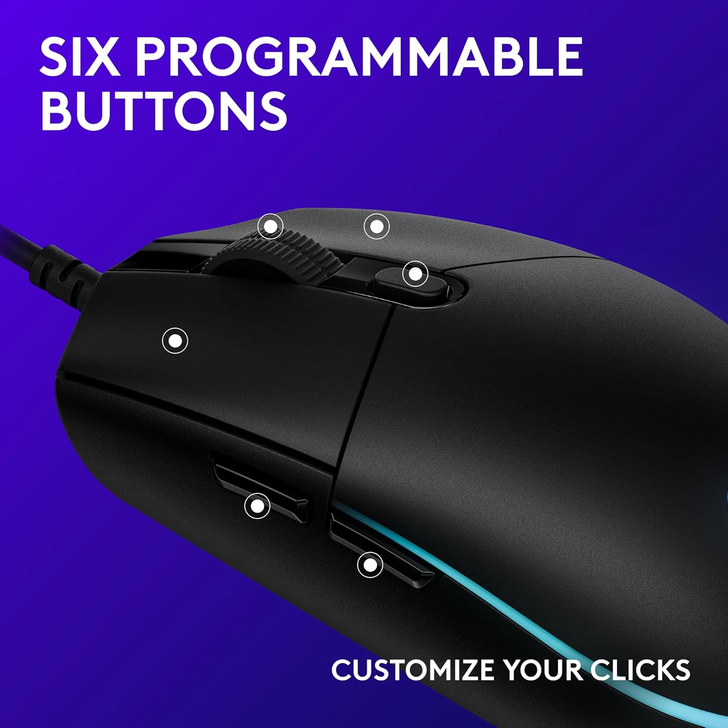 Logitech G203 LIGHTSYNC Gaming Mouse – Black