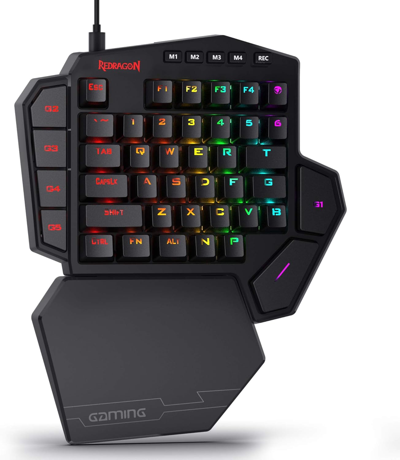 Redragon K585 DITI One‑Handed RGB Mechanical Gaming Keypad – Blue Switches