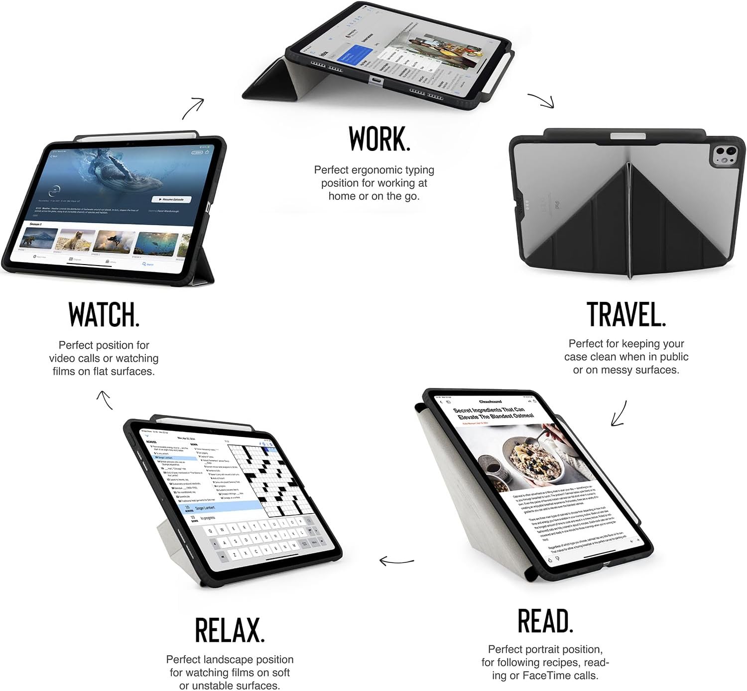 Pipetto iPad Pro13 Origami No3 Pencil Case Black