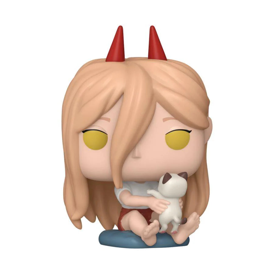 Pop! Animation: Chainsaw Man – Power with Meowy Chase Variant – Flocked, Exclusive