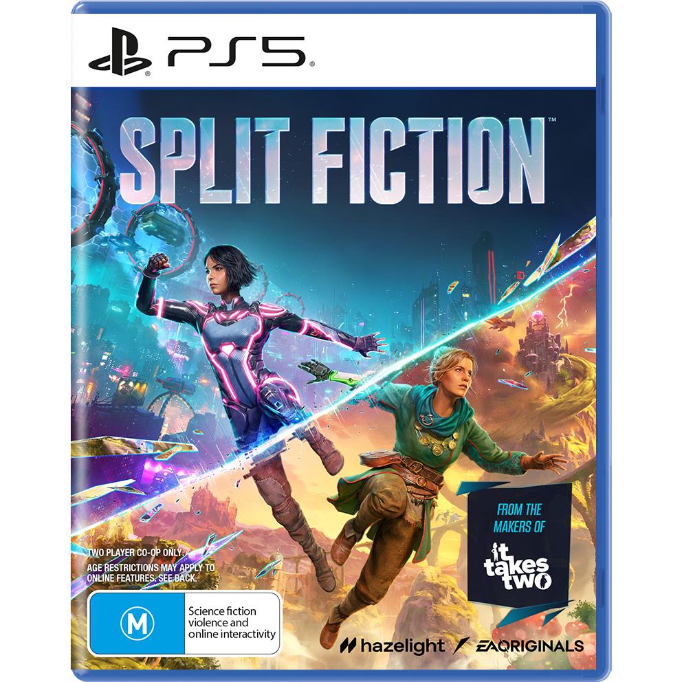 لعبة Split Fiction PS5، مغامرات أكشن تعاونية للاعبين اثنين، تصنيف PEGI 16+