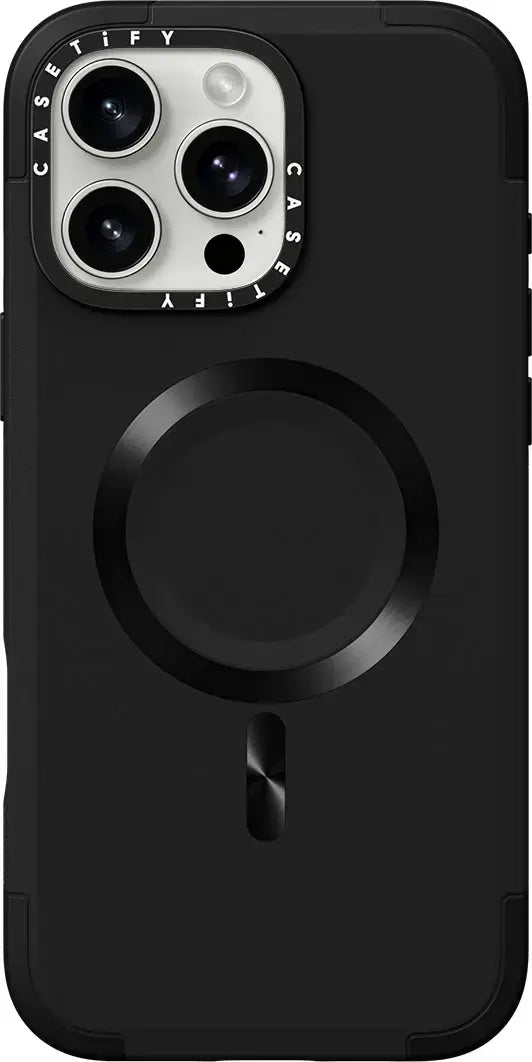 جراب CASETiFY Force لهاتف iPhone 16 Pro – أسود