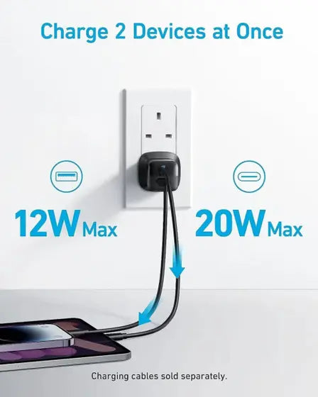 شاحن حائط Anker 323 بقوة 33 وات (أسود)
