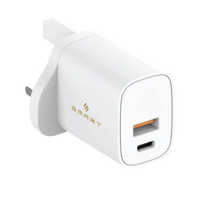 شاحن حائط ذكي iConnect بقوة 30 واط - أبيض