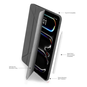 Pippeto Origami No 1 iPad Pro 13 2024 Case - Grey