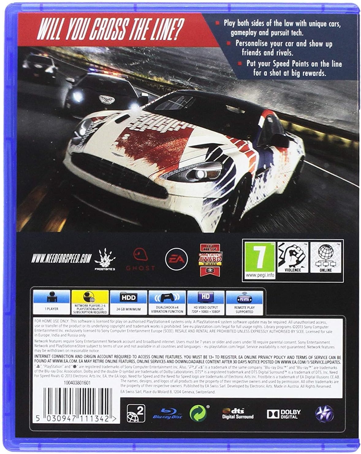 Need For Speed Rivals من Ea لجهاز بلايستيشن 4