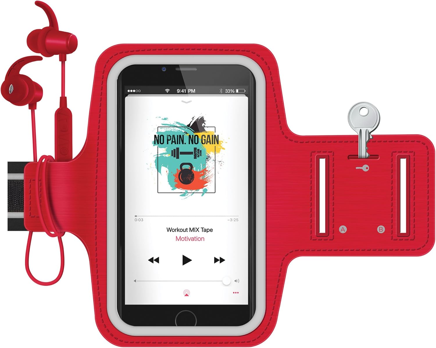 سماعات أذن لاسلكية HyperGear Active Gear + سوار رياضي 