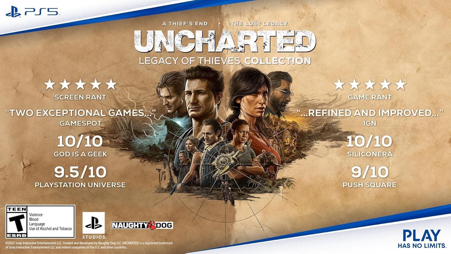 مجموعة بلاي ستيشن أنشارتد: ليجاسي أوف ثيفز - ٥ PS5