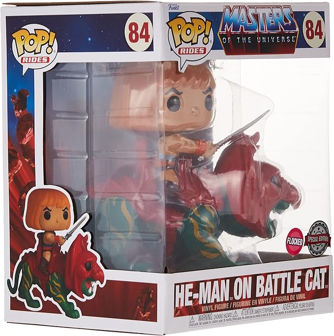 Pop! Rides Deluxe: Masters of the Universe – He-Man on Battle Cat (Flocked, TargetCon Exclusive)