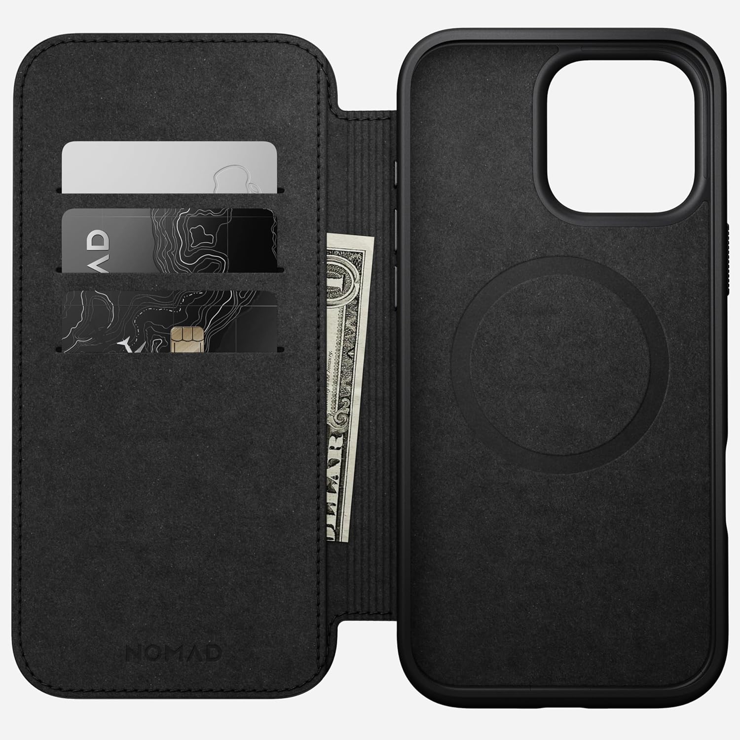 Nomad Modern Leather Folio - iPhone 16 Pro Max Black