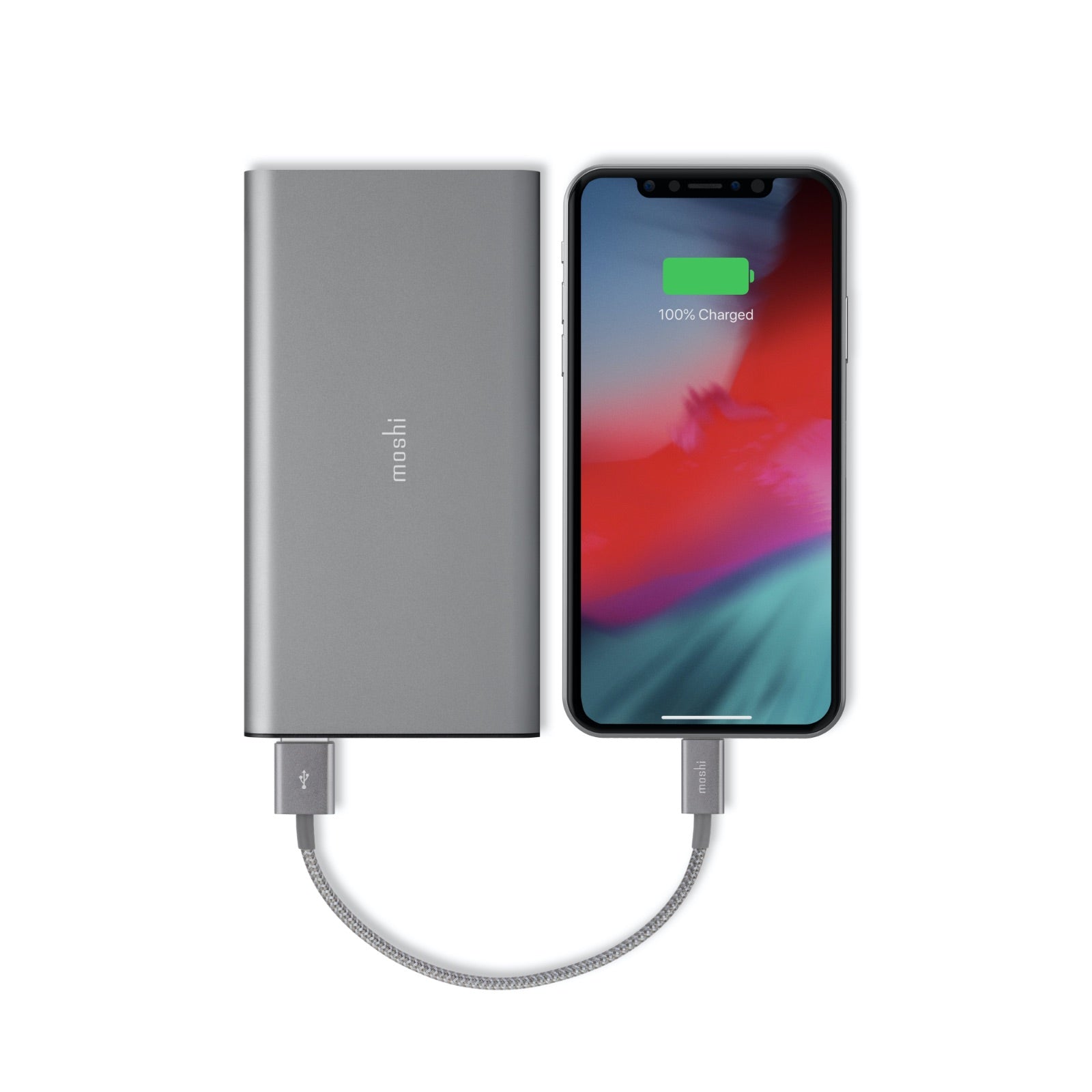 Integra USB-A Charge/Sync Cable with Lightning Connector 0.8 ft (0.25m) – Titanium Gray