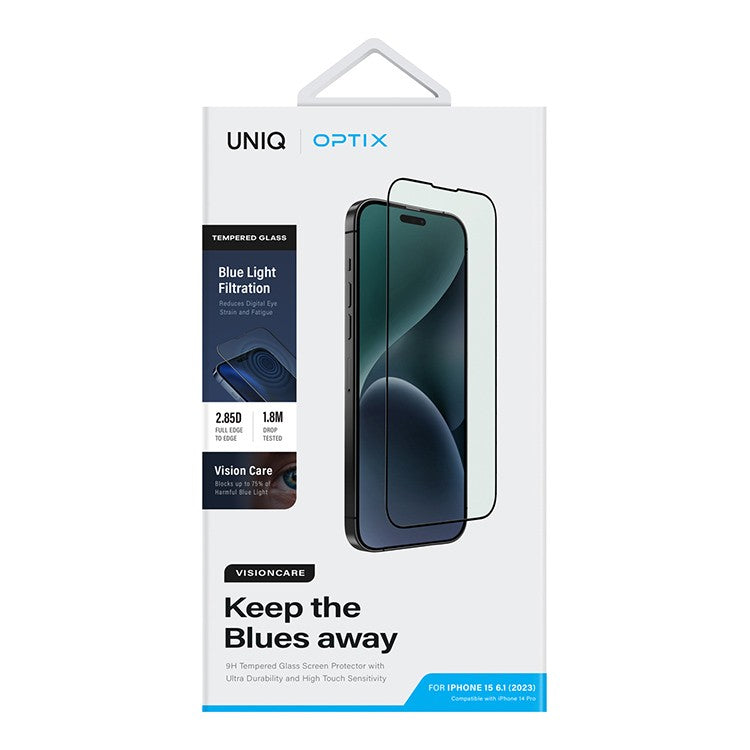 زجاج حماية UNIQ OPTIX Vision Care لهاتف iPhone 15 Pro