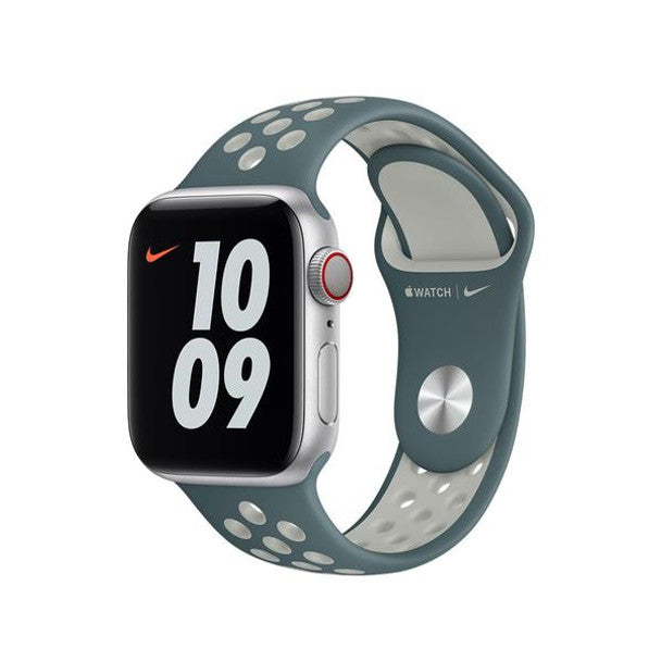 حزام Nike Sport Band الرسمي لساعة Apple Watch مقاس 42 مم / 44 مم / 45 مم / 49 مم - Hasta / فضي فاتح