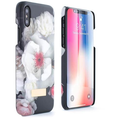 غطاء هاتف آيفون X من تيد بيكر ذو ملمس ناعم وهيكل صلب نامالا تشيلسي أسود