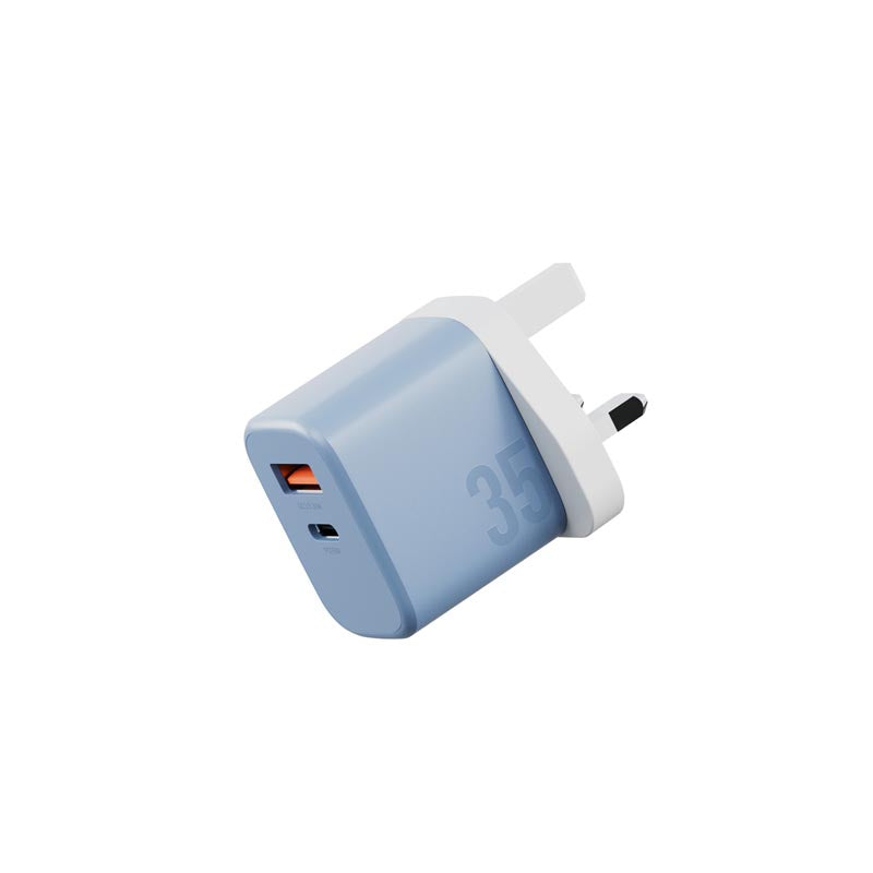 شاحن BAZIC VELOX KIT PD35W مع كابل شحن 60 واط - أزرق