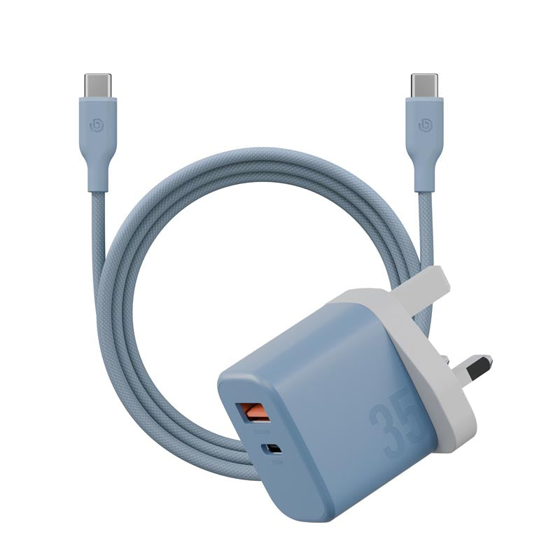 شاحن BAZIC VELOX KIT PD35W مع كابل شحن 60 واط - أزرق