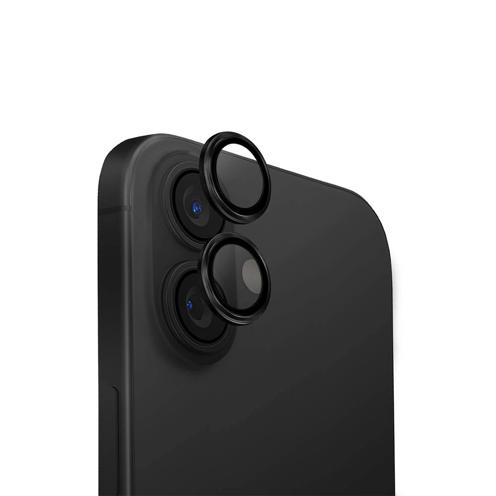 واقي عدسة يونيك أوبتكس لجهاز آيفون 16 برو/16 برو ماكس - أسود