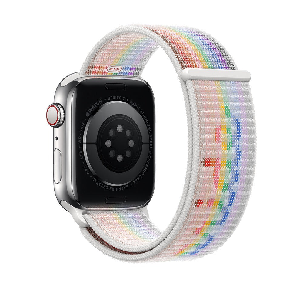 42mm-44mm-45mm Pride Edition Sport Loop for Apple Watch – Pink