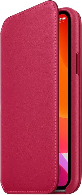 جراب جلدي قابل للطي لهاتف Apple iPhone 11 Pro - لون توت العليق، مقاس واحد 
