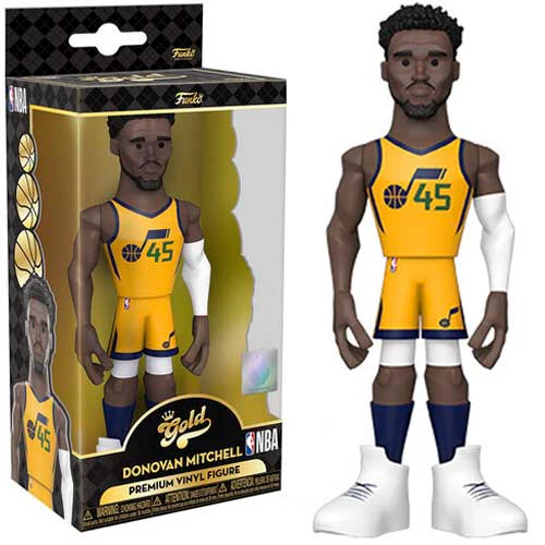 فينيل ذهبي! NBA: يوتا جاز - دونوفان ميتشل (نسخة المدينة 2021) 5 بوصات مع نسخة تشيس (حصريًا)