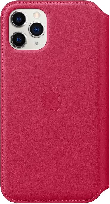 جراب جلدي قابل للطي لهاتف Apple iPhone 11 Pro - لون توت العليق، مقاس واحد 