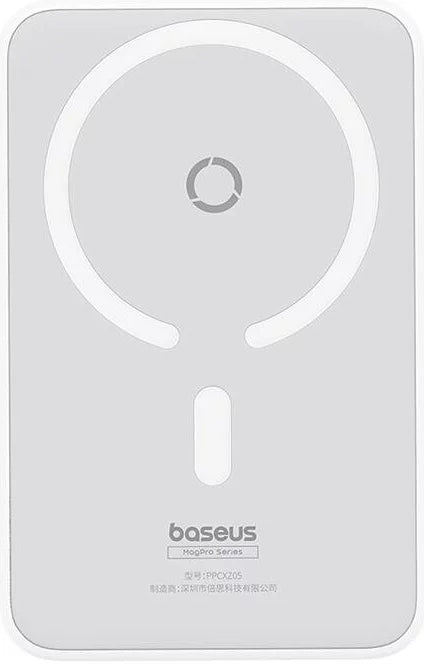 شاحن Baseus Powerbank Baseus MagPro Magnetic 5000mAh 20W، MagSafe (أبيض)